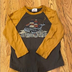 Pirate ship / whale baseball T
